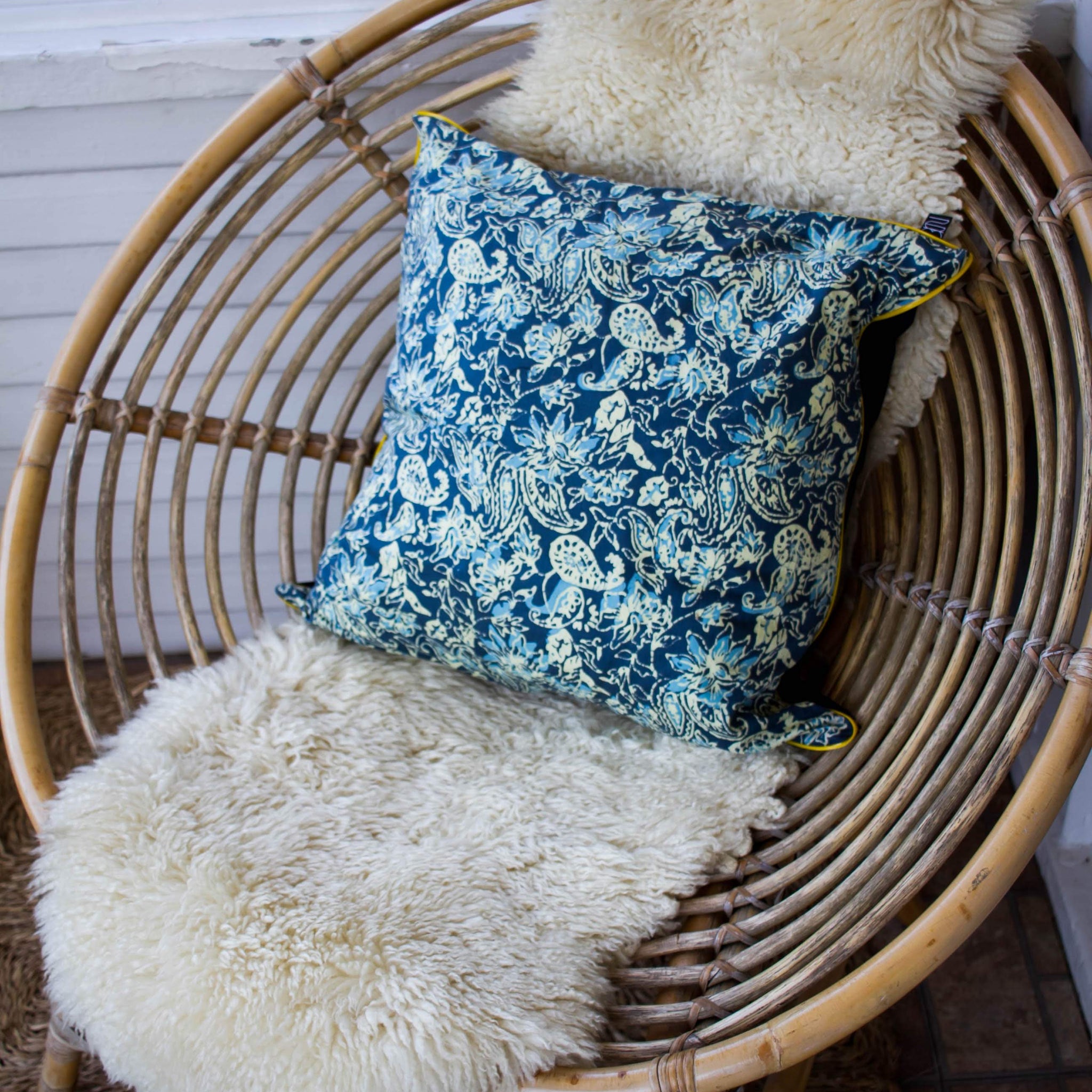 Batik Pillow | Blue and Green