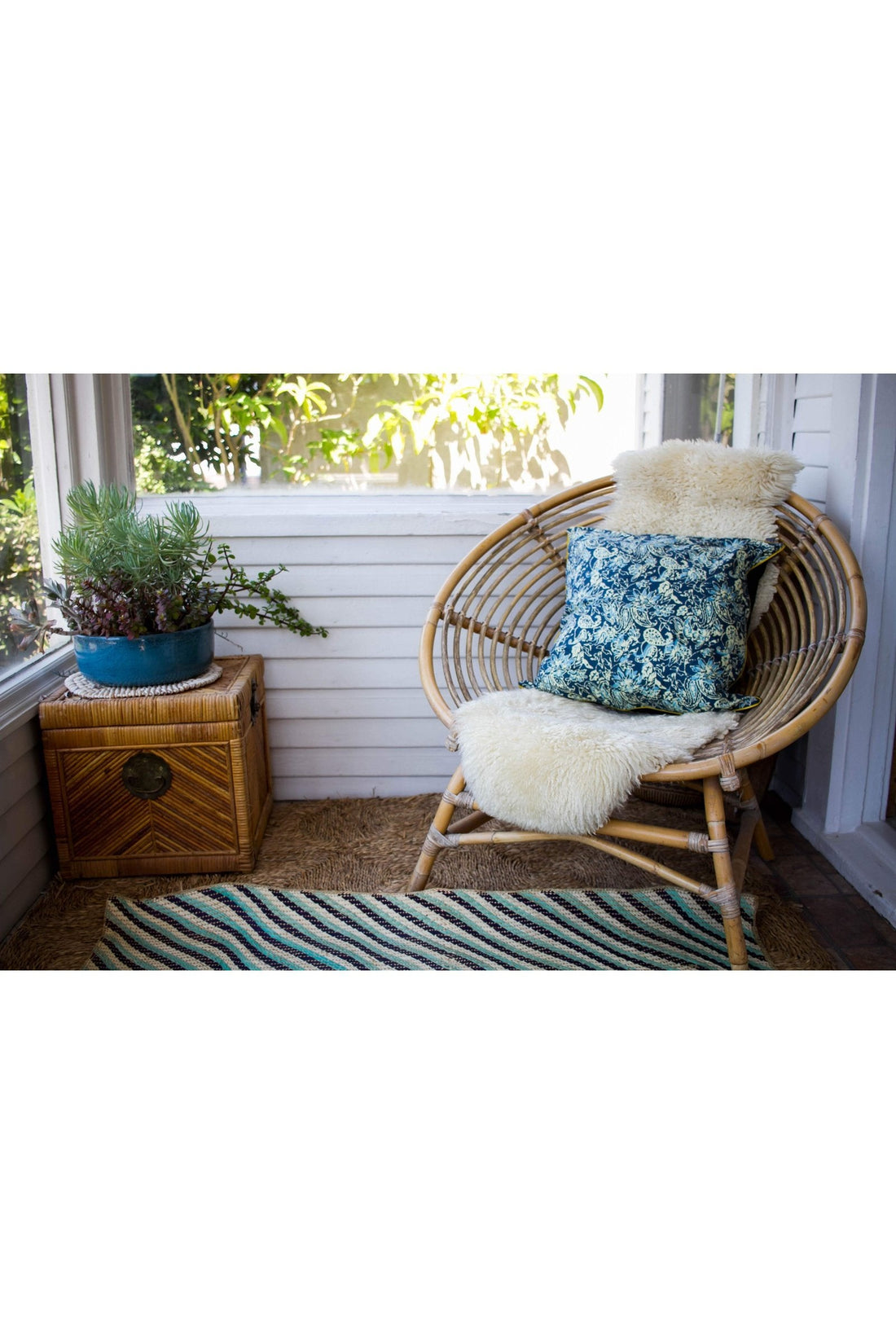 Batik Pillow | Blue and Green