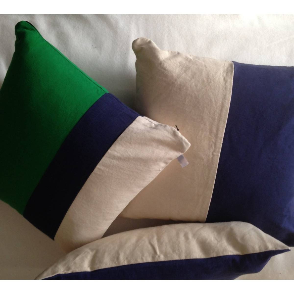 Green Minimalist Abstract Color Block Throw Pillow