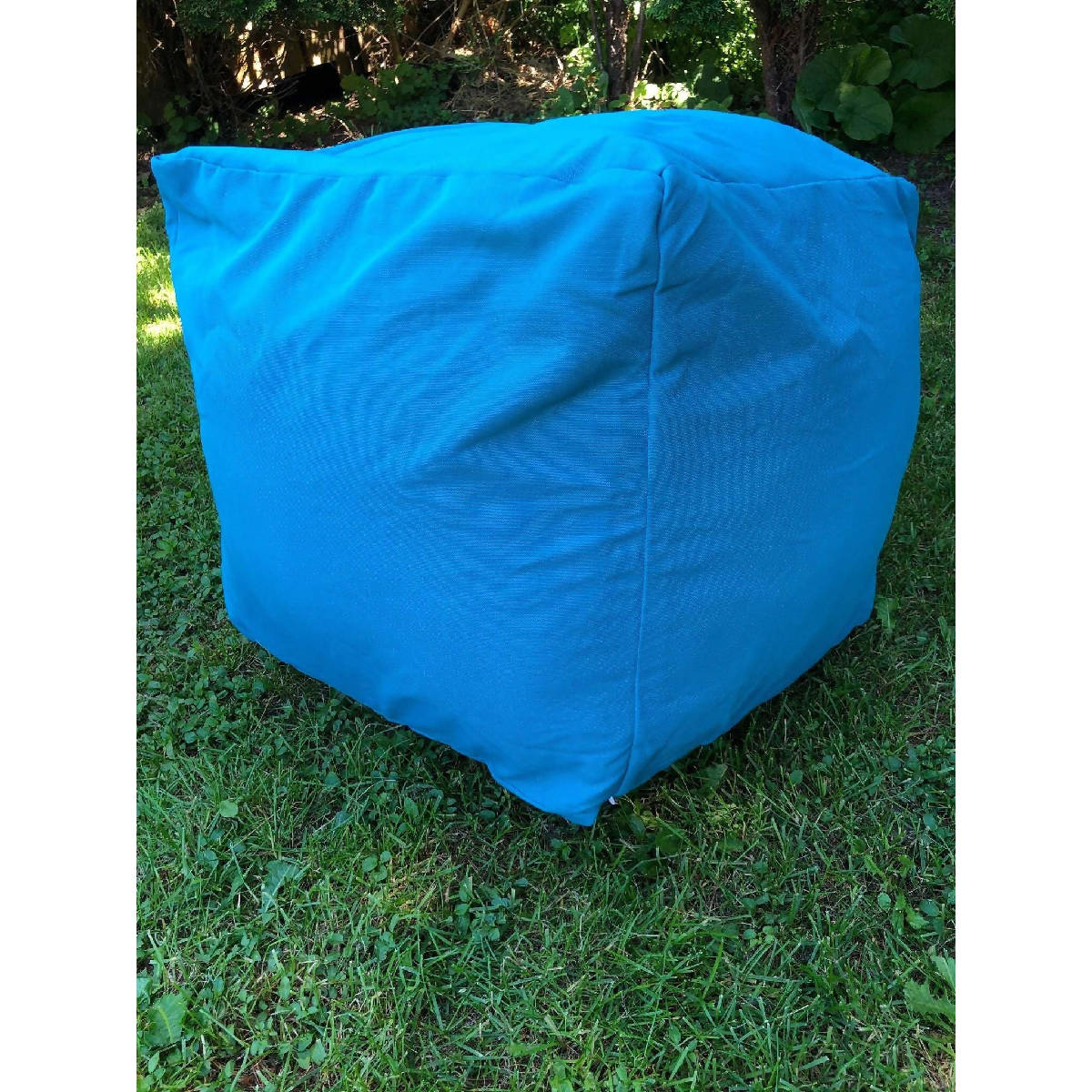 DIY Pouf Cover, Outdoor Poufs, Blue Bright Poufs